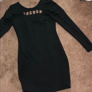 Black cutout cocktail dress
